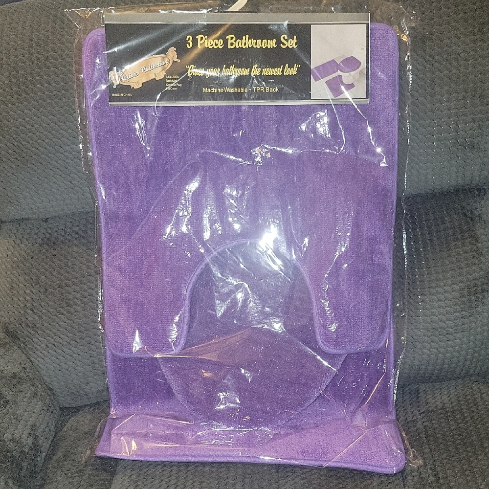 Purple 3-Piece Bathroom Set